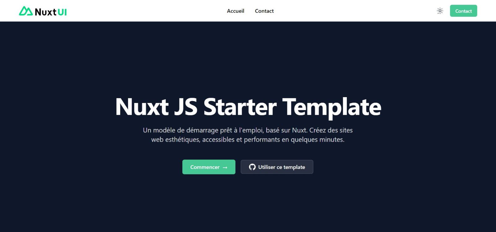 Nuxt Starter Template